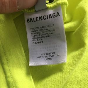 Balenciaga Neon Green Tee